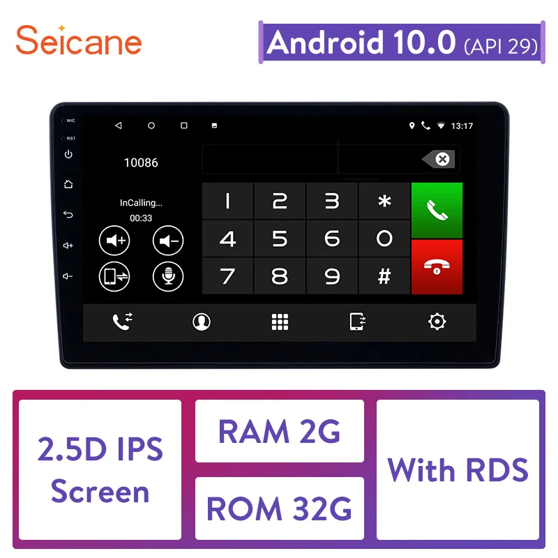 Автомагнитола Seicane, 9 дюймов, Android 10,0, 2 + 32 ГБ, GPS, плеер для Lada Granta 2011-2017, 2 din, мультимедийное радио, поддержка RDS DVR
Автомагнитола Seicane, 9 дюймов, Android 10,0, 2 + 32 ГБ, GPS, плеер для Lada Granta 2011-2017, 2 din, мультимедийное радио, поддержка RDS DVR