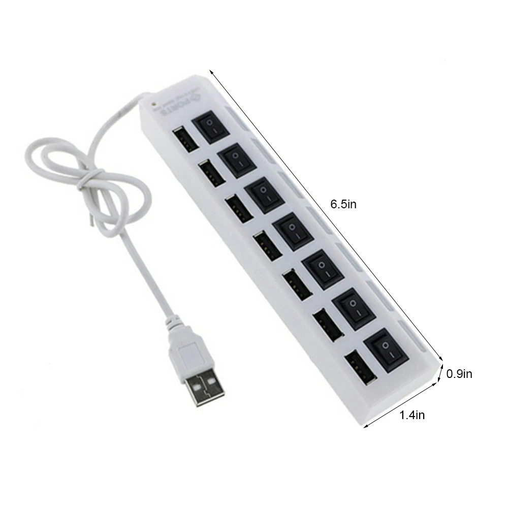 WL17001 Hub 7 Ports Extension LED Display USB2.0 Splitter with Switch High Speed Hub Adapter for Phone Laptop Computer
WL17001 Hub 7 Ports Extension LED Display USB2.0 Splitter with Switch High Speed Hub Adapter for Phone Laptop Computer