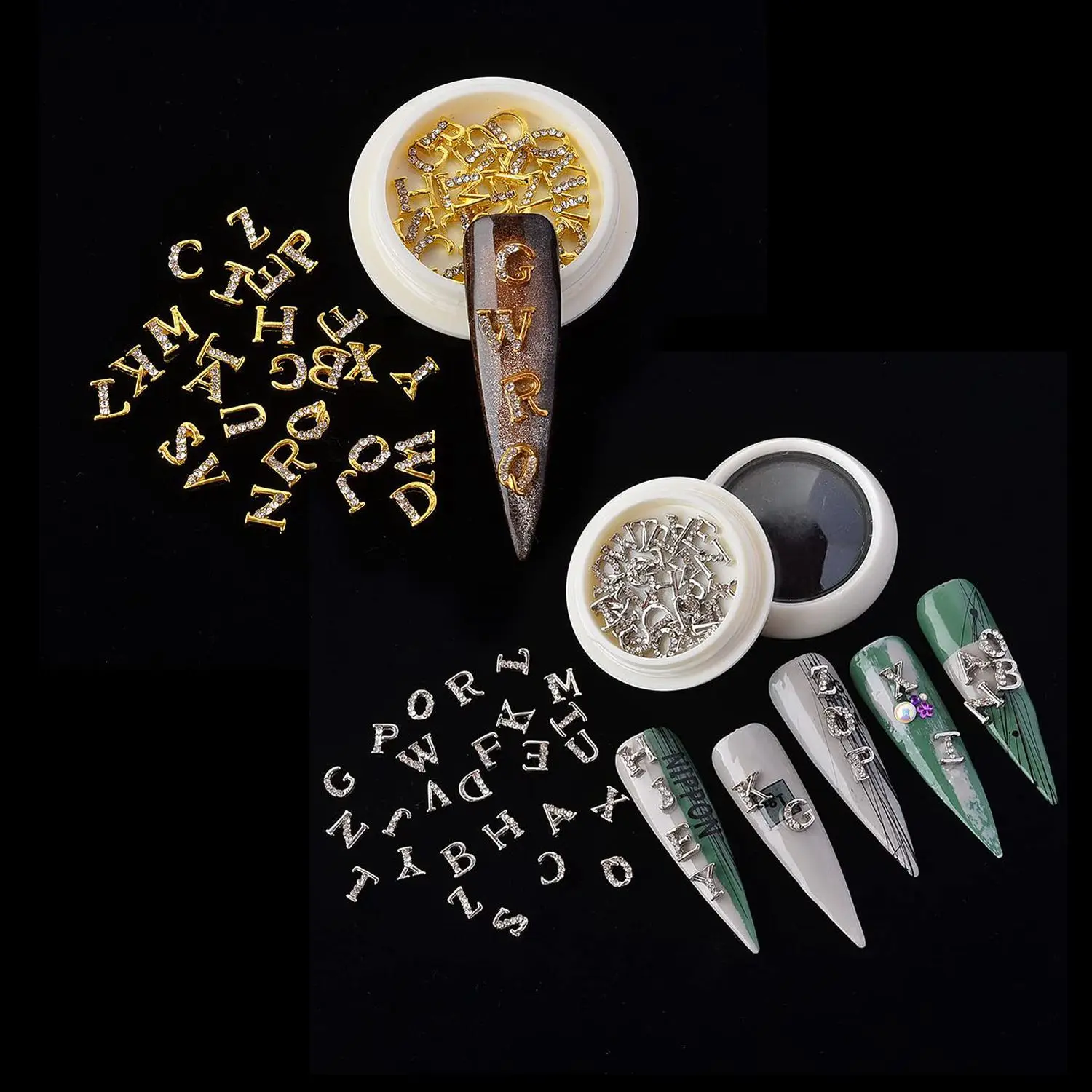 2 Boxes DIY Crafts Jewelry Making Crystal Nail Art Decoration 3D Letters Nail Metals Metallic Nail Rhinestone
2 Boxes DIY Crafts Jewelry Making Crystal Nail Art Decoration 3D Letters Nail Metals Metallic Nail Rhinestone