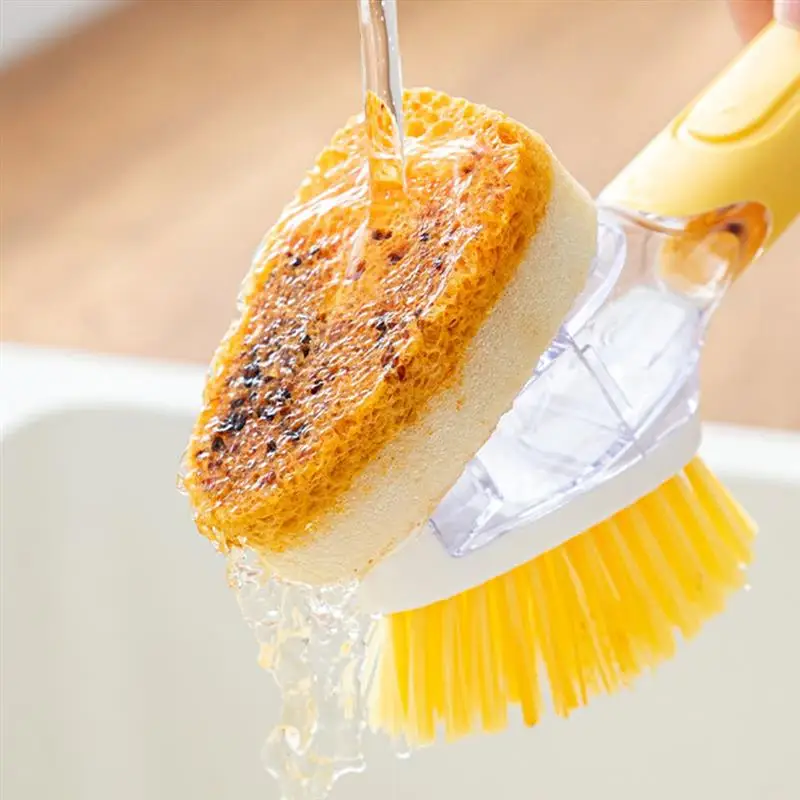 Double Sided Clean Brush Multi Functional Press Detergent Distributor Long Handle Kitchen Wash Pot Cleaning Brush
Double Sided Clean Brush Multi Functional Press Detergent Distributor Long Handle Kitchen Wash Pot Cleaning Brush