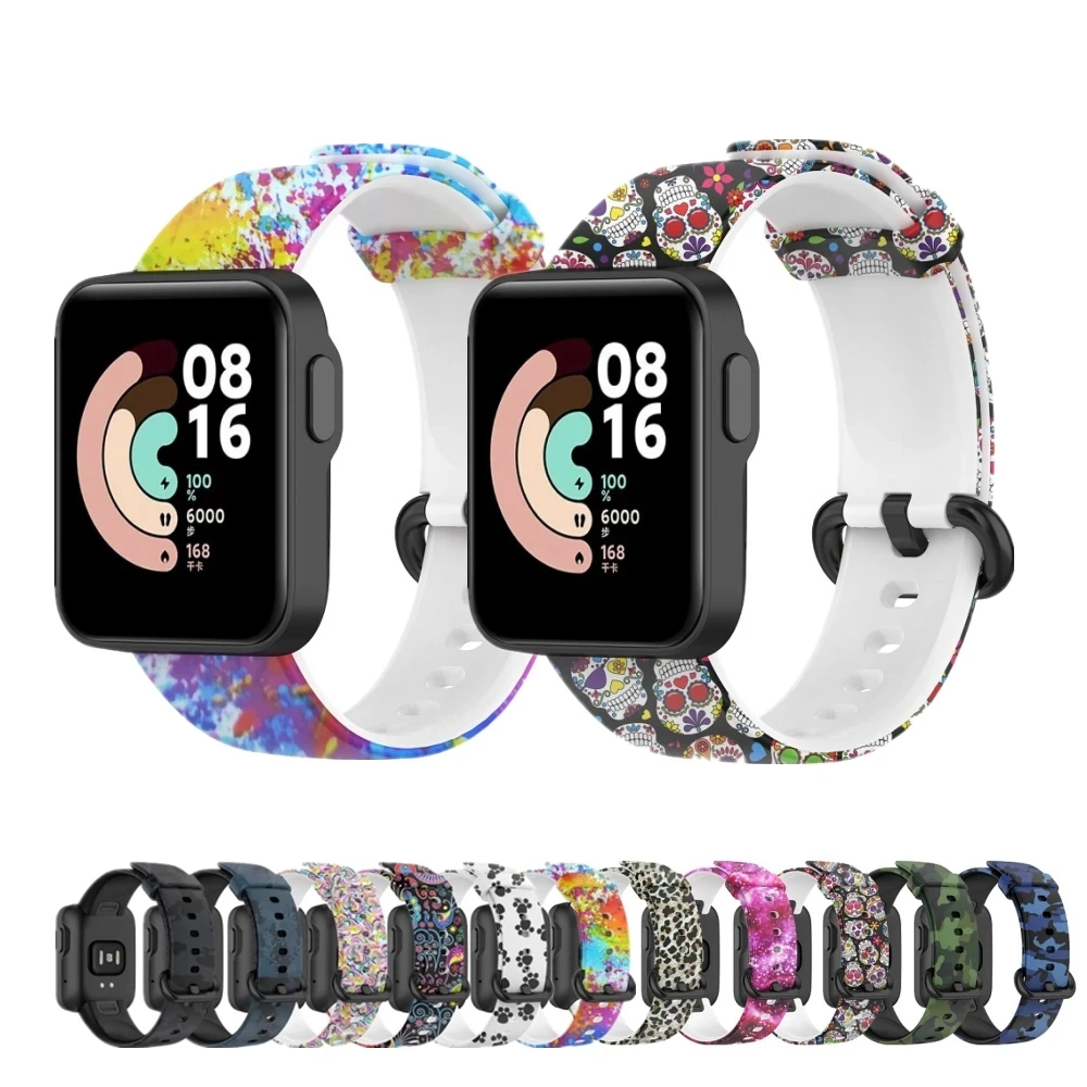 Watch Band for Redmi Watch Print Silicone Rubber Watch Bracelet Replacement for Xiaomi Mi Watch Lite Strap Accessories Women Men
Watch Band for Redmi Watch Print Silicone Rubber Watch Bracelet Replacement for Xiaomi Mi Watch Lite Strap Accessories Women Men