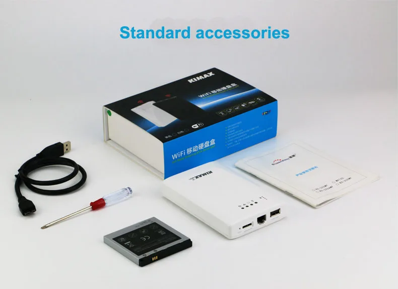Фото 1 шт./лот blueendless 4000 мАч Внешний аккумулятор беспроводной костюм для Hdd ssd корпус WiFi(China)