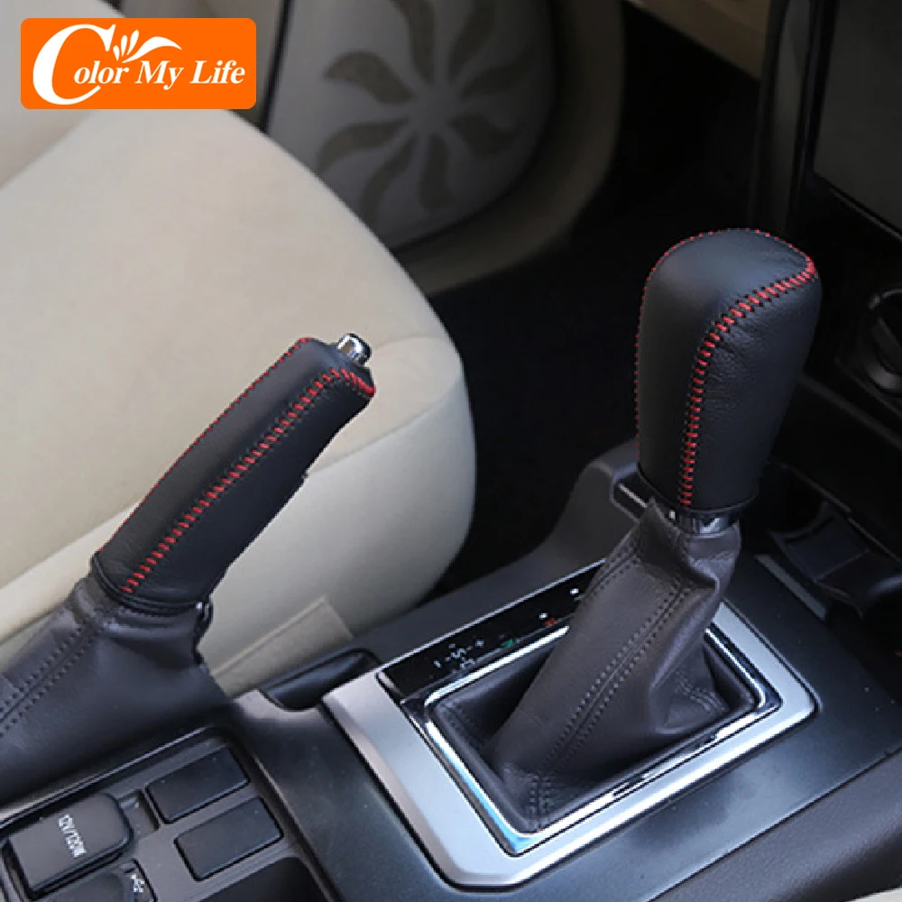 Leather Car Gear Shift Collars Hand Brake Cover for Toyota Land Cruiser Prado FJ 150 2010 - 2018 AT Gear Trim Covers
Leather Car Gear Shift Collars Hand Brake Cover for Toyota Land Cruiser Prado FJ 150 2010 - 2018 AT Gear Trim Covers