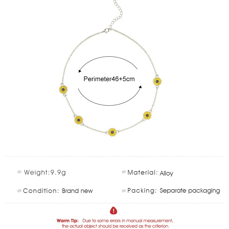 Trendy Vintage Sunflower Necklaces for Women Vintage Gold Silver Color Clavicle Chain Creative Temperament Necklace Jewelry Gift
Trendy Vintage Sunflower Necklaces for Women Vintage Gold Silver Color Clavicle Chain Creative Temperament Necklace Jewelry Gift