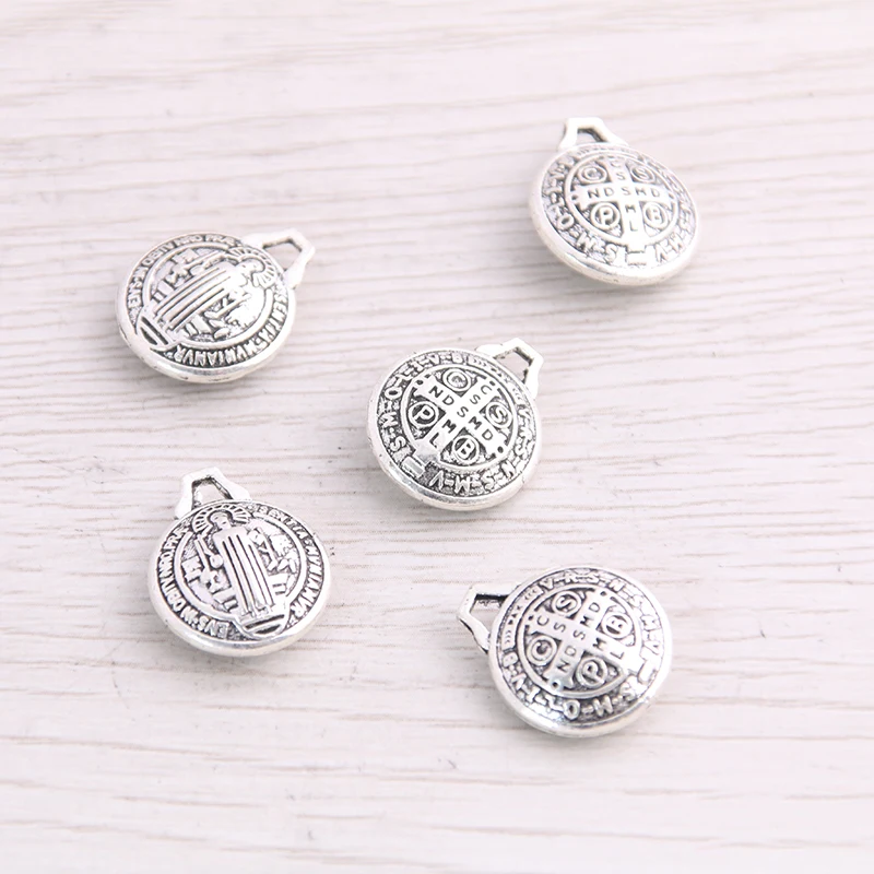SWEET BELL 18PCS 14*17mm New Product Two Color Double-sided Jesus Charms Pendant Jewelry Metal Alloy Marking | Украшения и