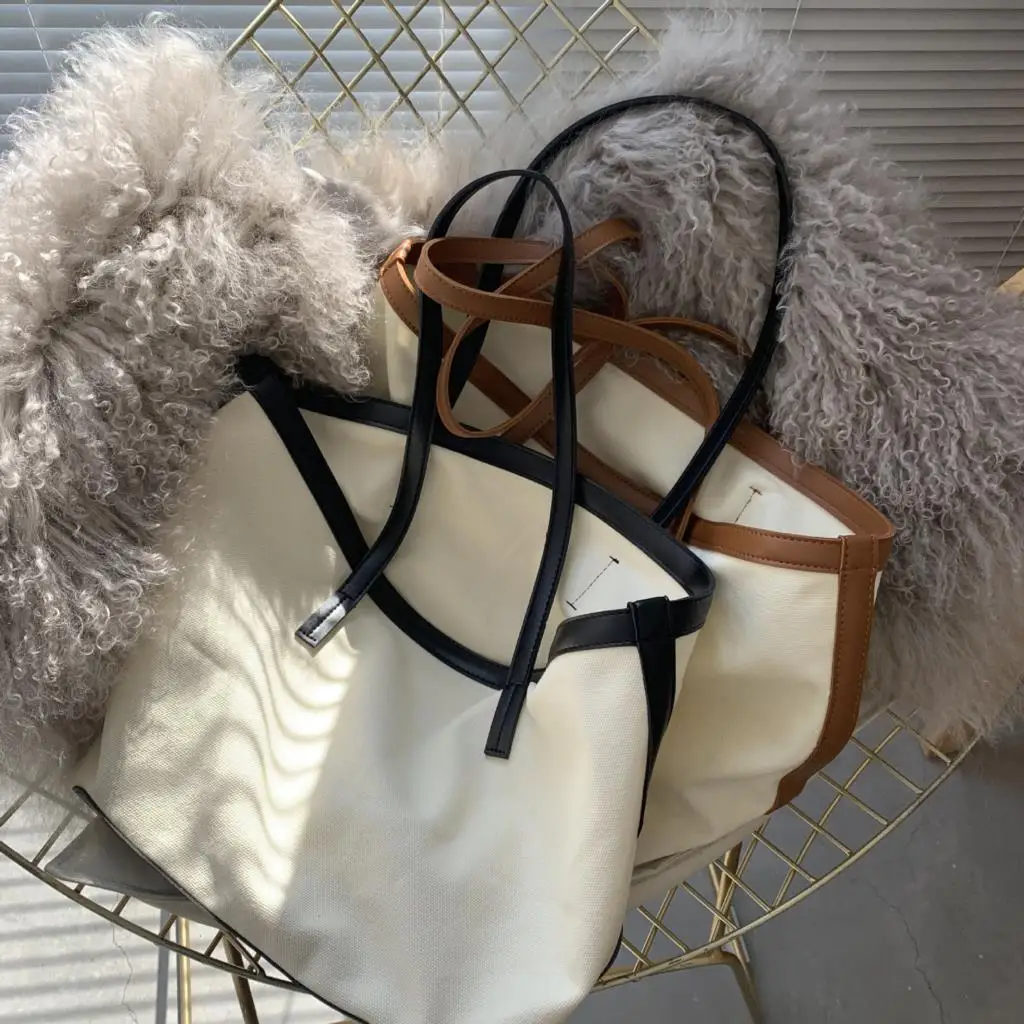 New Large-Capacity Shoulder Bag Women's Fashion Canvas Bag All-Match Literature And Art Simple Solid Color Designer Hangbags
New Large-Capacity Shoulder Bag Women's Fashion Canvas Bag All-Match Literature And Art Simple Solid Color Designer Hangbags