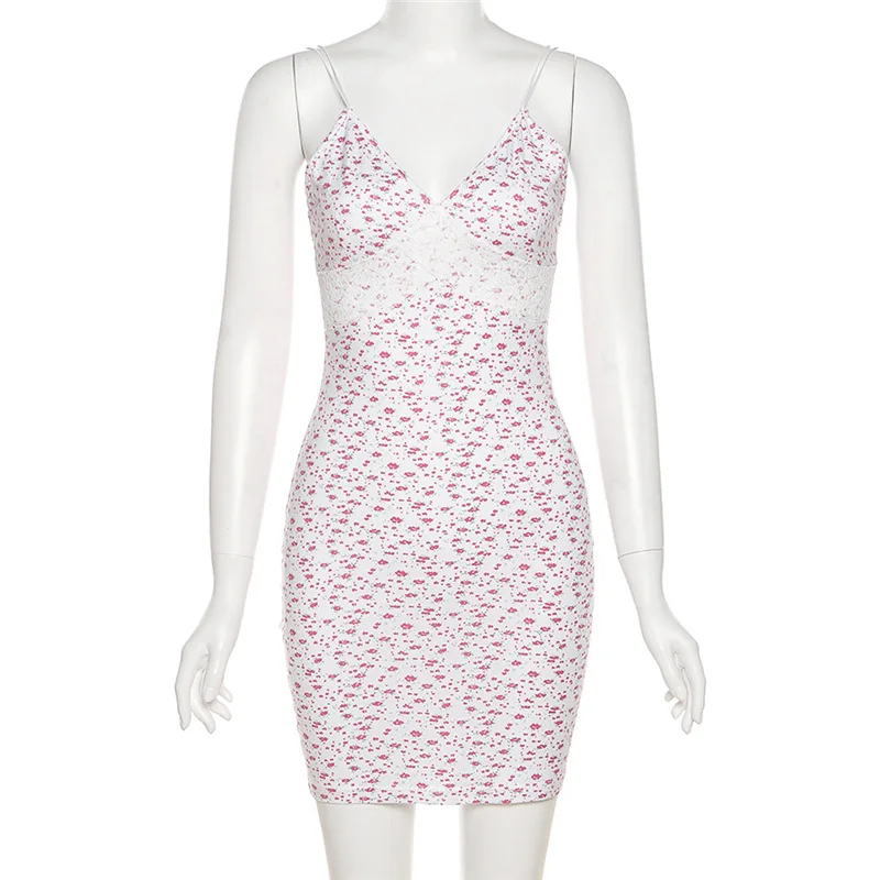 Spaghetti Strap Bodycon Dress With Flowers Lace Low Neck Backless Casual Dresses Mini Evening Women'S Summer Fashion 2021
Spaghetti Strap Bodycon Dress With Flowers Lace Low Neck Backless Casual Dresses Mini Evening Women'S Summer Fashion 2021