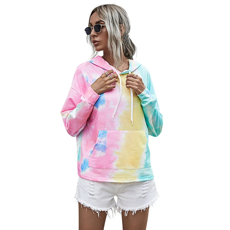 2020 New Fashion European and American Women's Digital Print Long-sleeved Loose Hooded Dyed Women's Autumn and Winter Top.
2020 New Fashion European and American Women's Digital Print Long-sleeved Loose Hooded Dyed Women's Autumn and Winter Top.