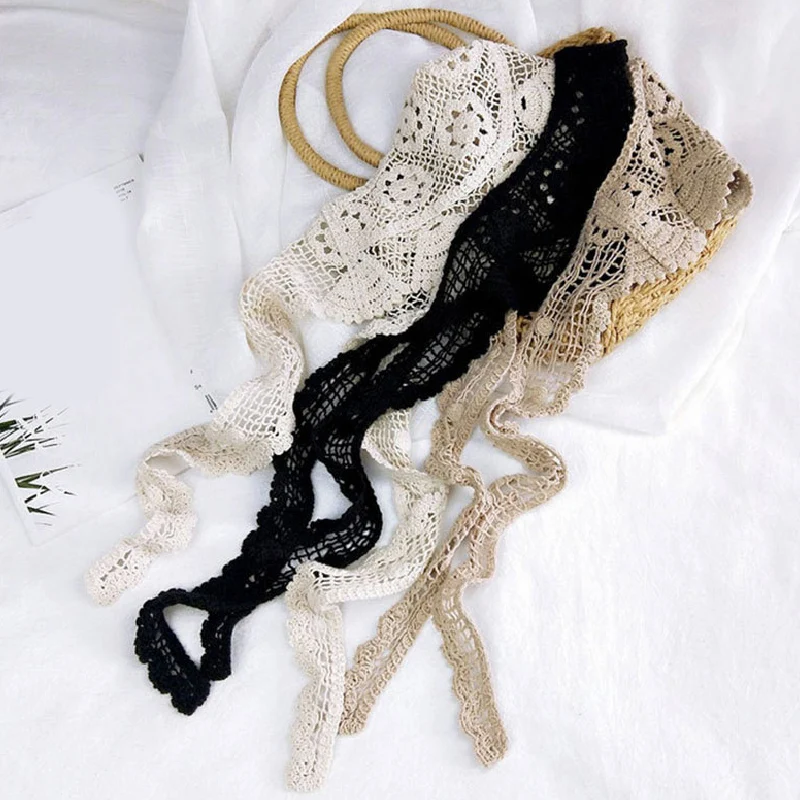 Hair Head Scarf Lace Sheer Solid Color Knit Scarf Bandana 19*130cm Women Neckerchief Hollow Out Crochet Shawl Triangle Scarf
Hair Head Scarf Lace Sheer Solid Color Knit Scarf Bandana 19*130cm Women Neckerchief Hollow Out Crochet Shawl Triangle Scarf