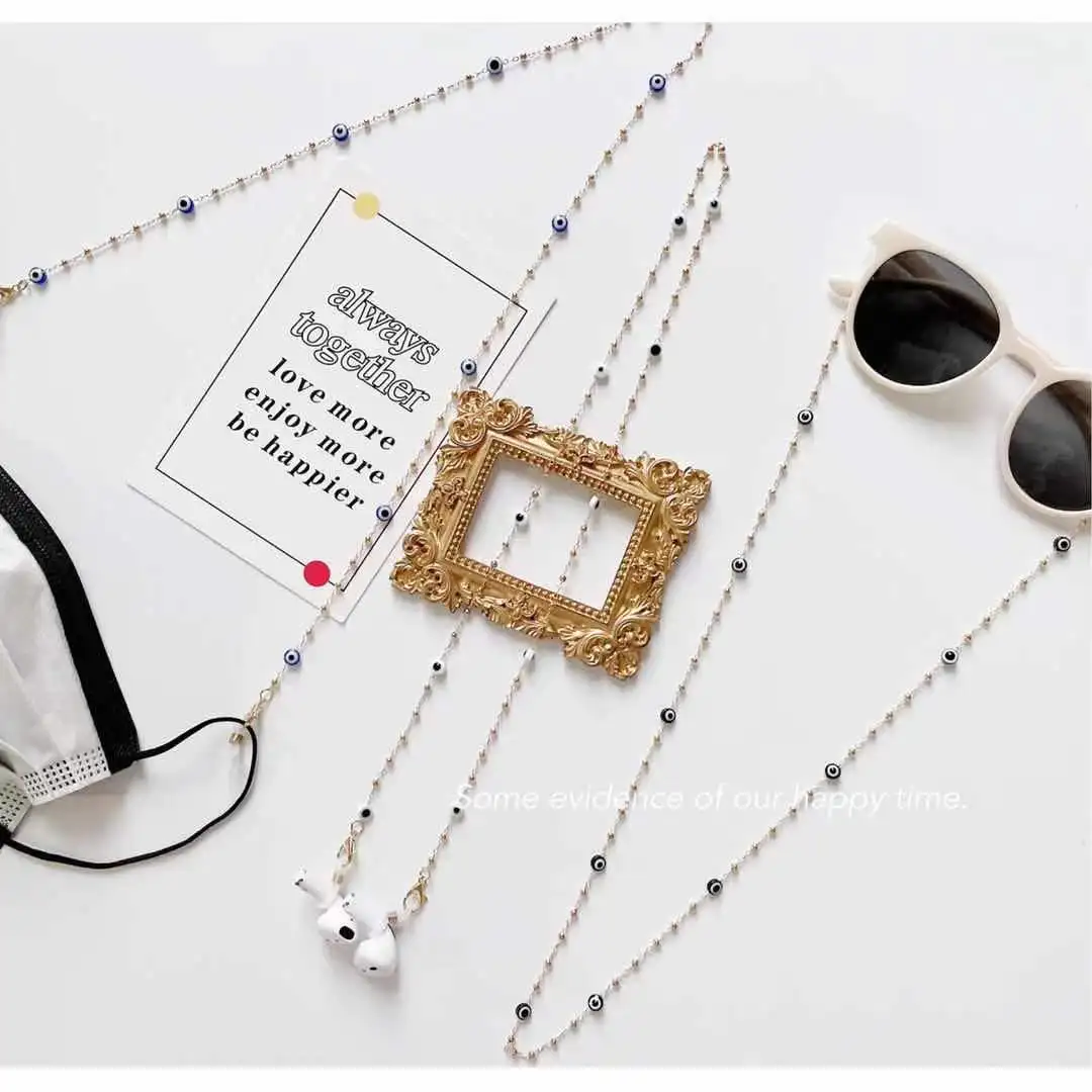 New simple personality European and American style acrylic beaded lanyard necklace glasses chain earphone chain mask with mask c
New simple personality European and American style acrylic beaded lanyard necklace glasses chain earphone chain mask with mask c