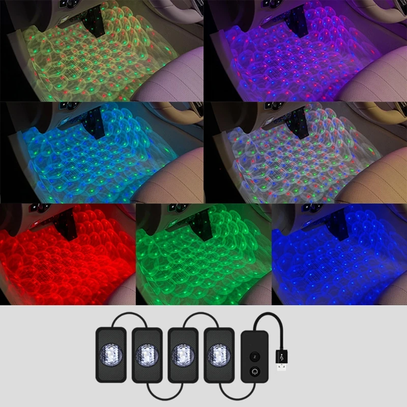 Car LED Atmosphere Light Colorful Rhythm Lamp RGB Decorative Music Voice Control N0PD
Car LED Atmosphere Light Colorful Rhythm Lamp RGB Decorative Music Voice Control N0PD