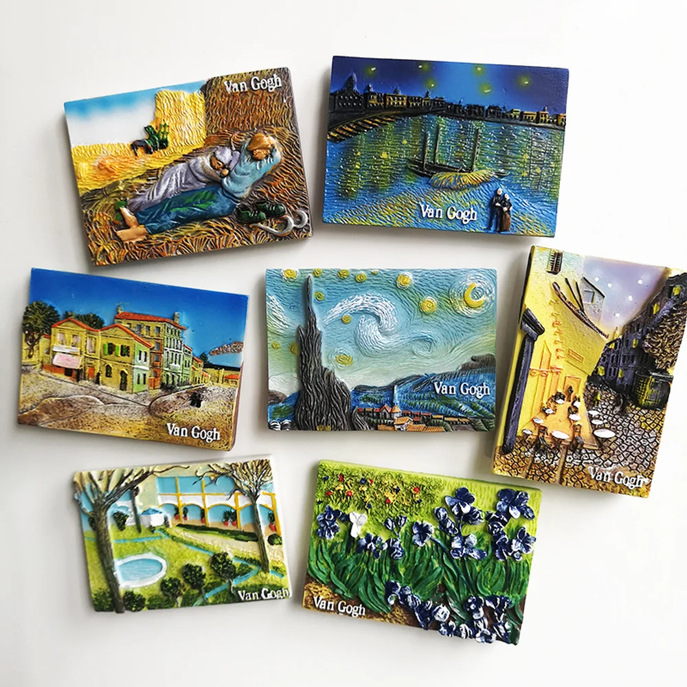 BABELEMI Creative Van Gogh Starry Sunflower World Famous Painting Resin Fridge Magnet Refrigerator Sticker Souvenirs Home Decor
BABELEMI Creative Van Gogh Starry Sunflower World Famous Painting Resin Fridge Magnet Refrigerator Sticker Souvenirs Home Decor