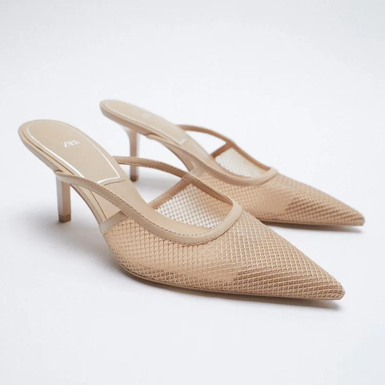 Women's Shoes Z Summer New Style Nude Color Mesh Pointed Stiletto High Heels Shallow Mouth Sandals
Women's Shoes Z Summer New Style Nude Color Mesh Pointed Stiletto High Heels Shallow Mouth Sandals