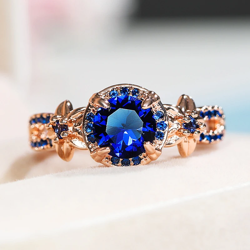 UILZ Boho Female Crystal White Blue Green Round Ring Fashion Rose Gold/Black Flower Ring Zircon Stone Engagement Rings for Women
UILZ Boho Female Crystal White Blue Green Round Ring Fashion Rose Gold/Black Flower Ring Zircon Stone Engagement Rings for Women