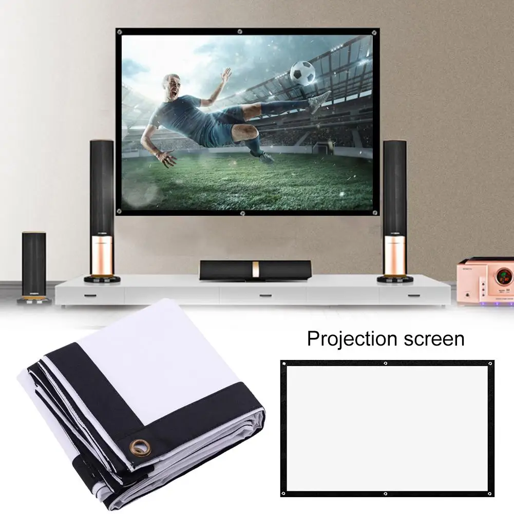 Portable 16:9 Projector Screen High Density Reflective Fabric Cloth 100 Inch Simple Curtain Folding Screen For Home Outdoor HOT
Portable 16:9 Projector Screen High Density Reflective Fabric Cloth 100 Inch Simple Curtain Folding Screen For Home Outdoor HOT