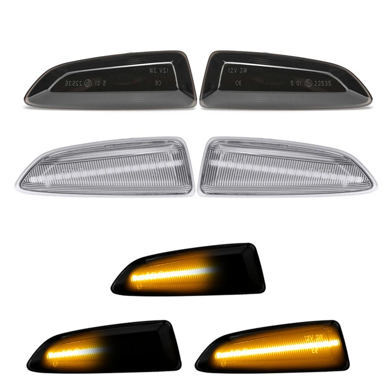 

2x Dynamic LED Side Marker Lights 12V Flowing Turn Signal Light Side Repeater Panel Lamp For Opel Vauxhall Astra J K Insignia B