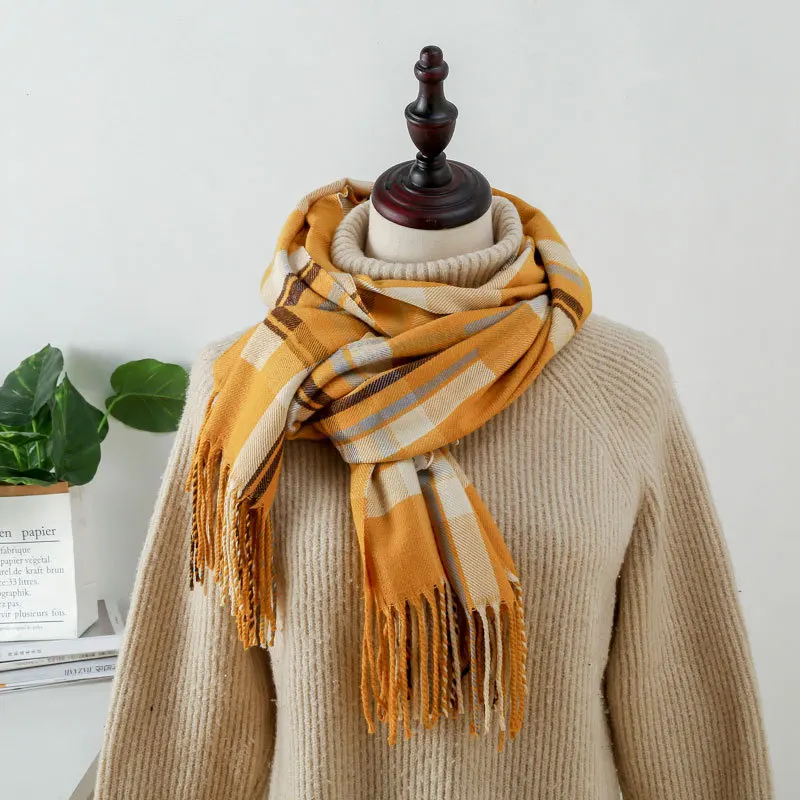 2022 Cashmere Scarf Winter Women Pashmina Shawls Blanket Wraps Female Foulard Bandana Thick plaid Scarves hijabs lady Tassel
2022 Cashmere Scarf Winter Women Pashmina Shawls Blanket Wraps Female Foulard Bandana Thick plaid Scarves hijabs lady Tassel