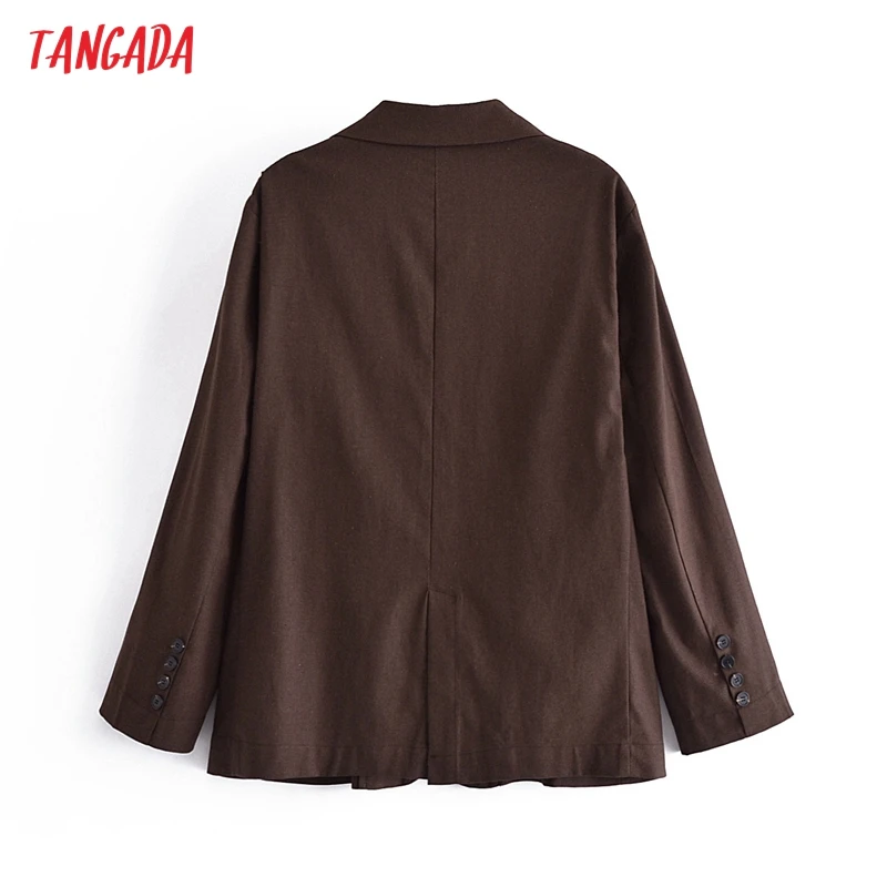Tangada Women Solid Loose Cotton Blazer Coat Vintage Notched Collar Pocket 2021 Fashion Female Casual Chic Tops 3W192
Tangada Women Solid Loose Cotton Blazer Coat Vintage Notched Collar Pocket 2021 Fashion Female Casual Chic Tops 3W192