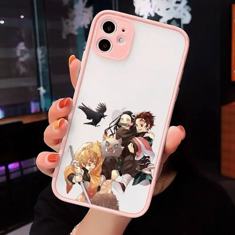 Demon Slayer anime Phone Case For iPhone 12 11 Mini Pro XR XS Max 7 8 Plus X Matte transparent Pink Cover
Demon Slayer anime Phone Case For iPhone 12 11 Mini Pro XR XS Max 7 8 Plus X Matte transparent Pink Cover