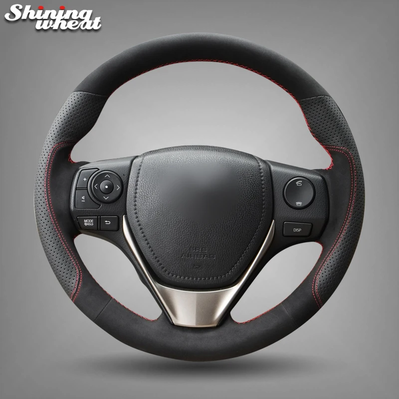 Чехол на руль из черной кожи и замши для Toyota RAV4 2013-2017 Corolla 2014-2017 Auris 2013-2016 Scion iM 2016
Чехол на руль из черной кожи и замши для Toyota RAV4 2013-2017 Corolla 2014-2017 Auris 2013-2016 Scion iM 2016