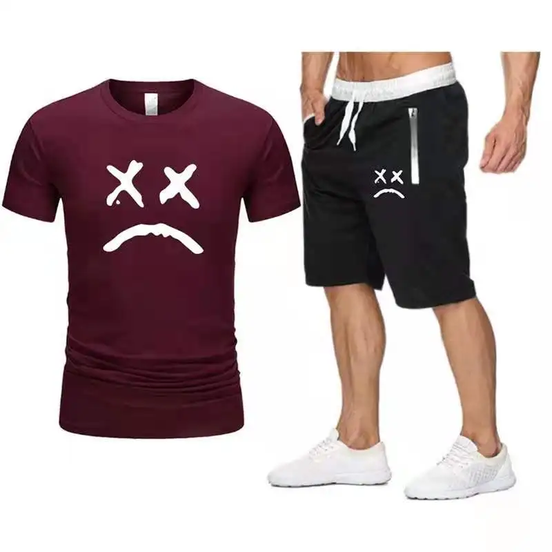 2021 Fashion New Brand Men's Summer High Quality Cotton Sports T-shirt + Sports Shorts Set Running Hip Hop Sportswear camisetas
2021 Fashion New Brand Men's Summer High Quality Cotton Sports T-shirt + Sports Shorts Set Running Hip Hop Sportswear camisetas