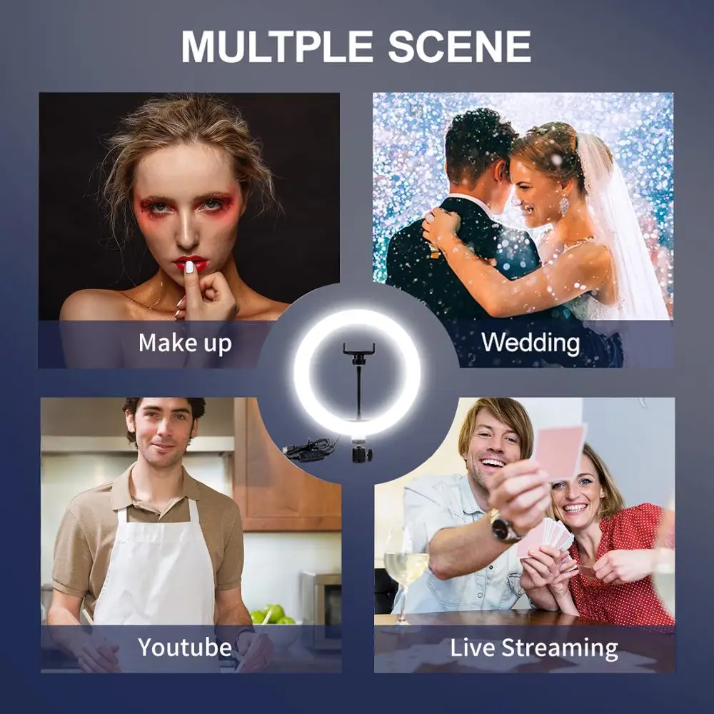 26cm/10inch LED Ring Light with Tripod for Tik Tok YouTube Studio Video Ringlight Live Streaming Makeup Selfie Light Ring Lamp
26cm/10inch LED Ring Light with Tripod for Tik Tok YouTube Studio Video Ringlight Live Streaming Makeup Selfie Light Ring Lamp