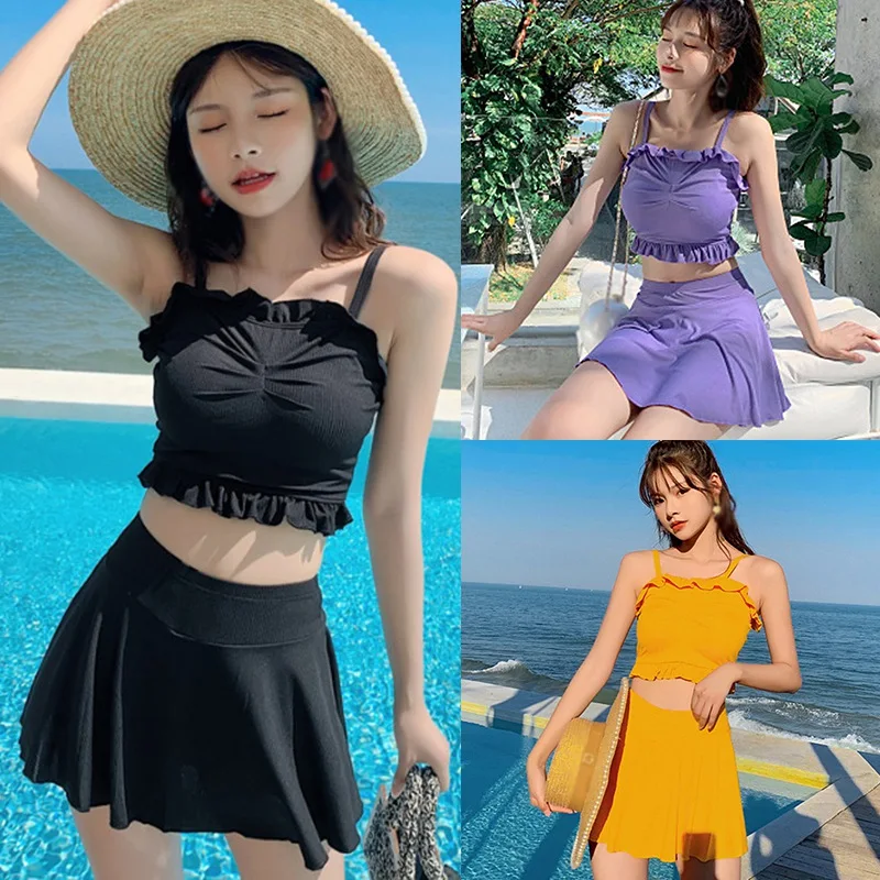 Fashion Korean Swimsuit Style Sweet Cute Fresh Gathered Short Style Hot Spring Two-Piece Suit Set Skin-Friendly and Breathable
Fashion Korean Swimsuit Style Sweet Cute Fresh Gathered Short Style Hot Spring Two-Piece Suit Set Skin-Friendly and Breathable
