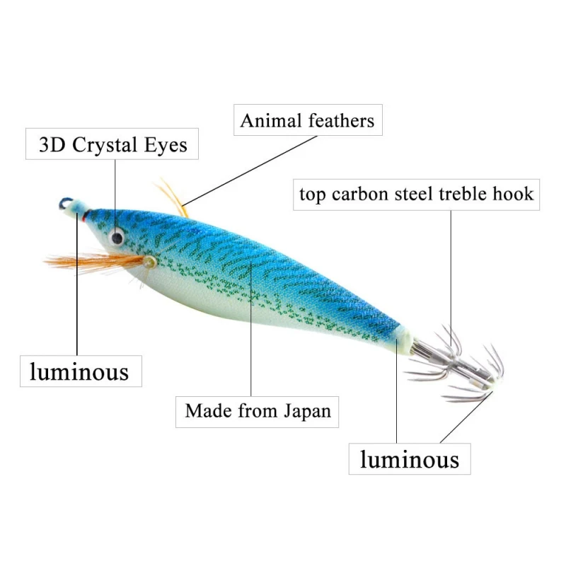 11cm Fishing Lure bait Squid Lures Wood Shrimp Bait Wobbler Luminous Squid Hook Light Jigs For Fishing Tackle
11cm Fishing Lure bait Squid Lures Wood Shrimp Bait Wobbler Luminous Squid Hook Light Jigs For Fishing Tackle