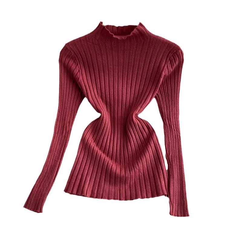 Autumn Winter 2021 New Korean Slim Pullover Sweater Women Stand Collar Elastic Sweater Women's Bottomed Top Shirt
Autumn Winter 2021 New Korean Slim Pullover Sweater Women Stand Collar Elastic Sweater Women's Bottomed Top Shirt