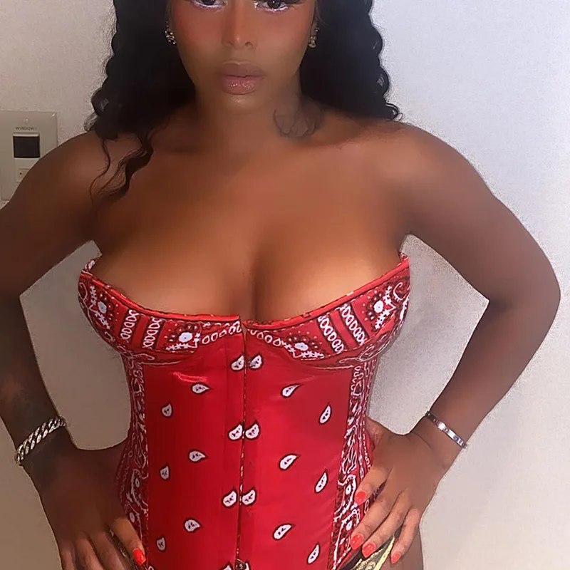 2021 Sexy Women Bandana Print Corset Sexy Fashion Strapless Crop Top Tight Waist Strapless Top
2021 Sexy Women Bandana Print Corset Sexy Fashion Strapless Crop Top Tight Waist Strapless Top
