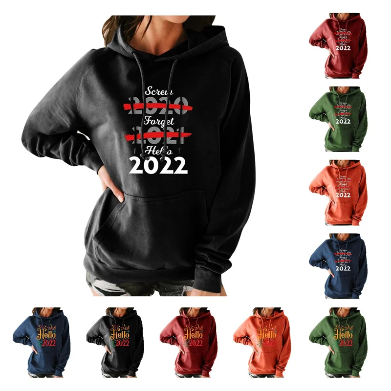 Women Fashion Long Sleeve Hoodies 2022 Letter Print Hooded Sweatshirt Autumn Winter Casual Tops with Kangaroo Pocket
Women Fashion Long Sleeve Hoodies 2022 Letter Print Hooded Sweatshirt Autumn Winter Casual Tops with Kangaroo Pocket