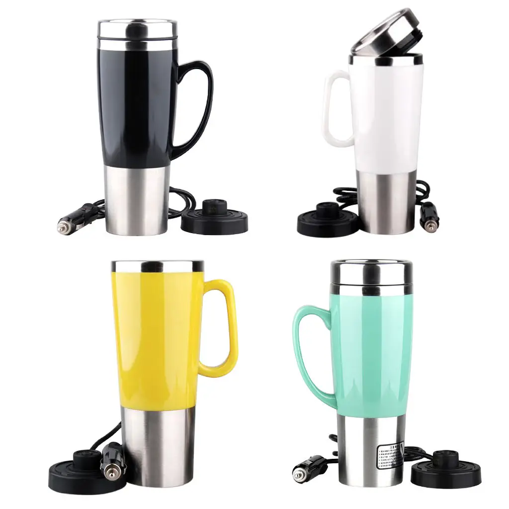 24V Stainless Steel 15oz Heated Travel Mug with Anti-Spill Lid, Black
24V Stainless Steel 15oz Heated Travel Mug with Anti-Spill Lid, Black