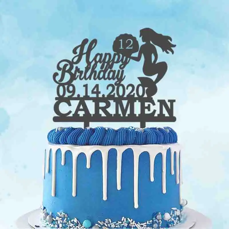 Personalized Mermaid Birthday Cake Topper Custom Name Date Age Happy Birthday Mermaid Birthday Party Cake Decoration Topper
Personalized Mermaid Birthday Cake Topper Custom Name Date Age Happy Birthday Mermaid Birthday Party Cake Decoration Topper