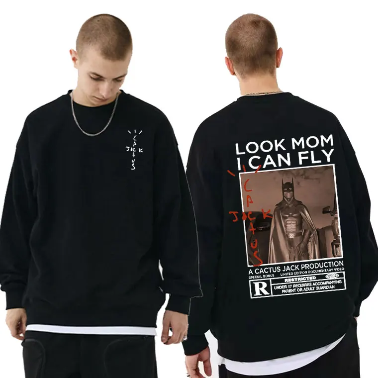 Awesome LOOK MOM I CAN FLY Letter Logo Print Sweatshirt Cactus Jack Pullover Travis Scott Sweatshirts Men Women Casual Pullovers
Awesome LOOK MOM I CAN FLY Letter Logo Print Sweatshirt Cactus Jack Pullover Travis Scott Sweatshirts Men Women Casual Pullovers