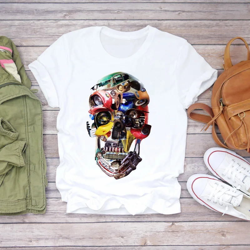 Ladies Graphic Tops Female Casual Cotton Tee Shirt Skull Butterfly Plant Printed Women Summer Fashion Short Sleeve Lady T-shirts 
Ladies Graphic Tops Female Casual Cotton Tee Shirt Skull Butterfly Plant Printed Women Summer Fashion Short Sleeve Lady T-shirts