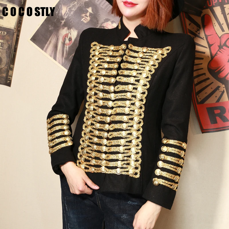 Женская винтажная куртка в стиле панк-рок, модная двубортная приталенная куртка в стиле милитари, Осень-зима 2019
Женская винтажная куртка в стиле панк-рок, модная двубортная приталенная куртка в стиле милитари, Осень-зима 2019