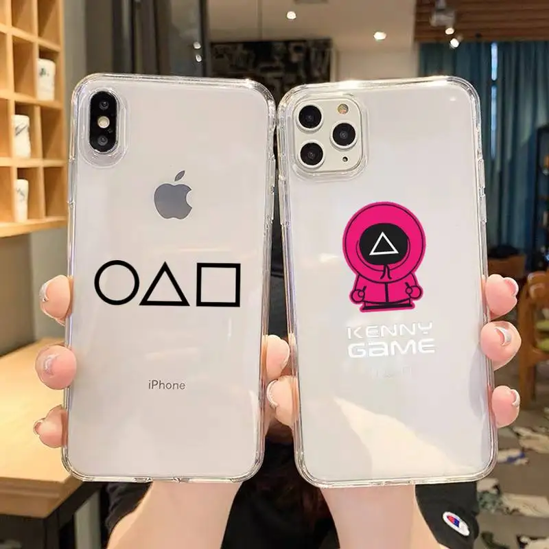 Funny Squid Game Phone Case For iPhone 11 12 Mini 13 Pro XS Max X 8 7 6s Plus 5 SE XR Transparent Shell
Funny Squid Game Phone Case For iPhone 11 12 Mini 13 Pro XS Max X 8 7 6s Plus 5 SE XR Transparent Shell