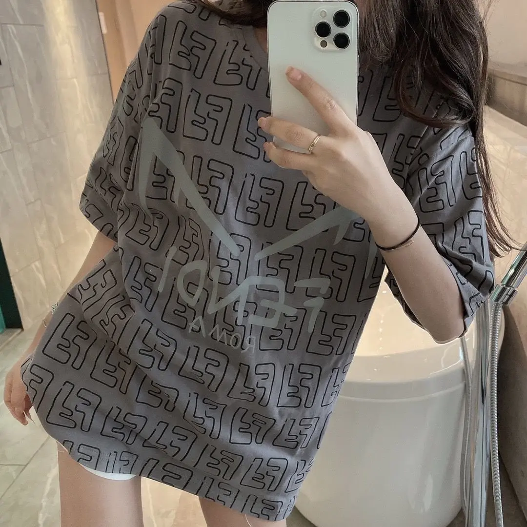 Cotton 2021 New All Over Lettered Monster Eyes Short Sleeve T-shirt Female Student Loose Casual Top
Cotton 2021 New All Over Lettered Monster Eyes Short Sleeve T-shirt Female Student Loose Casual Top