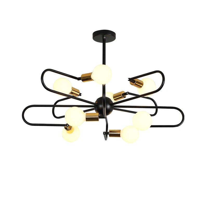 Nordic Chandelier Living Room master Bedroom wrought Iron + Glass material, craftsmanship, electroplating spray paint with bulb,
Nordic Chandelier Living Room master Bedroom wrought Iron + Glass material, craftsmanship, electroplating spray paint with bulb,