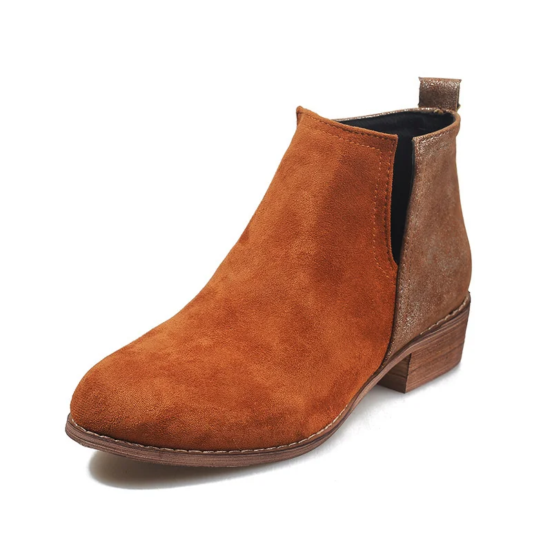 Retro Plus Size Women's Short Ankle Boots Autumn Winter Ladies Casual Thick Heel Suede Leather Color Matching Martin Boot 35-43
Retro Plus Size Women's Short Ankle Boots Autumn Winter Ladies Casual Thick Heel Suede Leather Color Matching Martin Boot 35-43