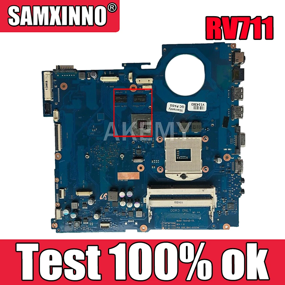 Материнская плата Akemy для ноутбука samsung NP-RV711 RV711 Geforce 315M DDR3 i3 BA92-08128B BA92-08128A BA41-01574A |