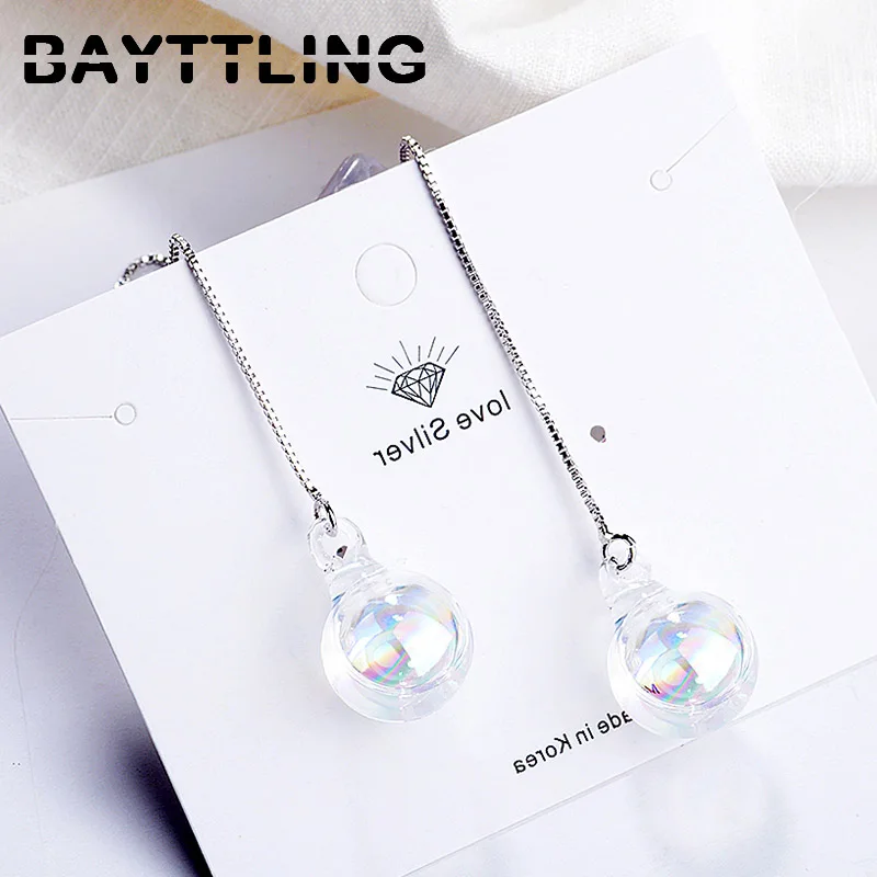 BAYTTLING 925 Sterling Silver Fine Glass Beads Tassel Long Earrings For Couples Women Fashion Charm Wedding Jewelry Gifts
BAYTTLING 925 Sterling Silver Fine Glass Beads Tassel Long Earrings For Couples Women Fashion Charm Wedding Jewelry Gifts