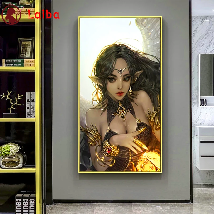 Diamond Painting Fantasy cartoon art, sexy elf girl Cross Stitch Diamond Mosaic Picture Of Embroidery crystal Beaded Handicraft
Diamond Painting Fantasy cartoon art, sexy elf girl Cross Stitch Diamond Mosaic Picture Of Embroidery crystal Beaded Handicraft