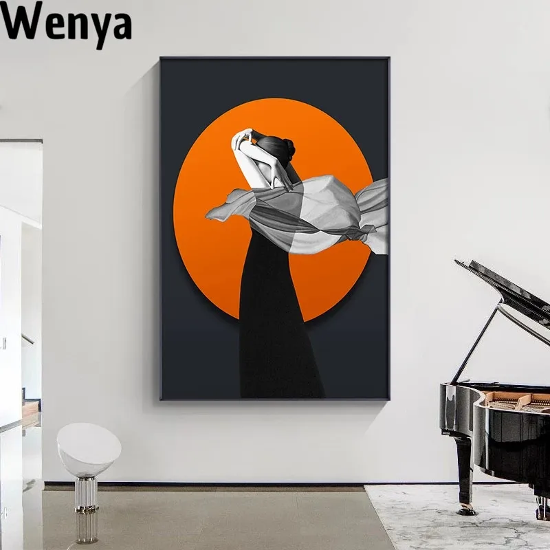 Modern Woman Canvas Painting Fashion Wall Art Print Elegant Girl Wall Poster For Living Room Bedroom Wall Pictures Decoration
Modern Woman Canvas Painting Fashion Wall Art Print Elegant Girl Wall Poster For Living Room Bedroom Wall Pictures Decoration