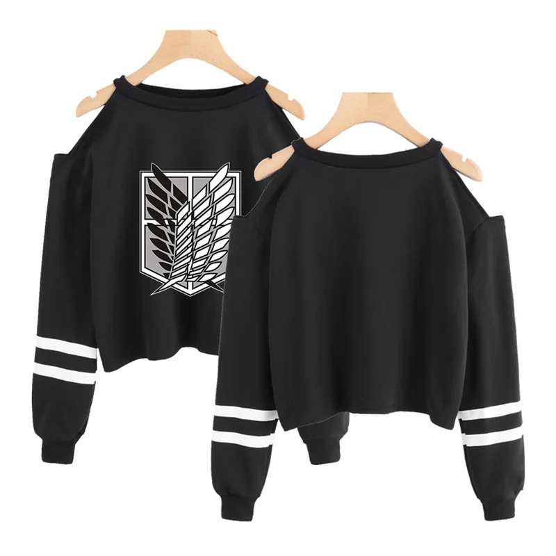 2021 New Attack on Titan off shoulder crop summer top long Sleeve shirt womens streetwear Street Girls Sweatshirt Hoodie
2021 New Attack on Titan off shoulder crop summer top long Sleeve shirt womens streetwear Street Girls Sweatshirt Hoodie
