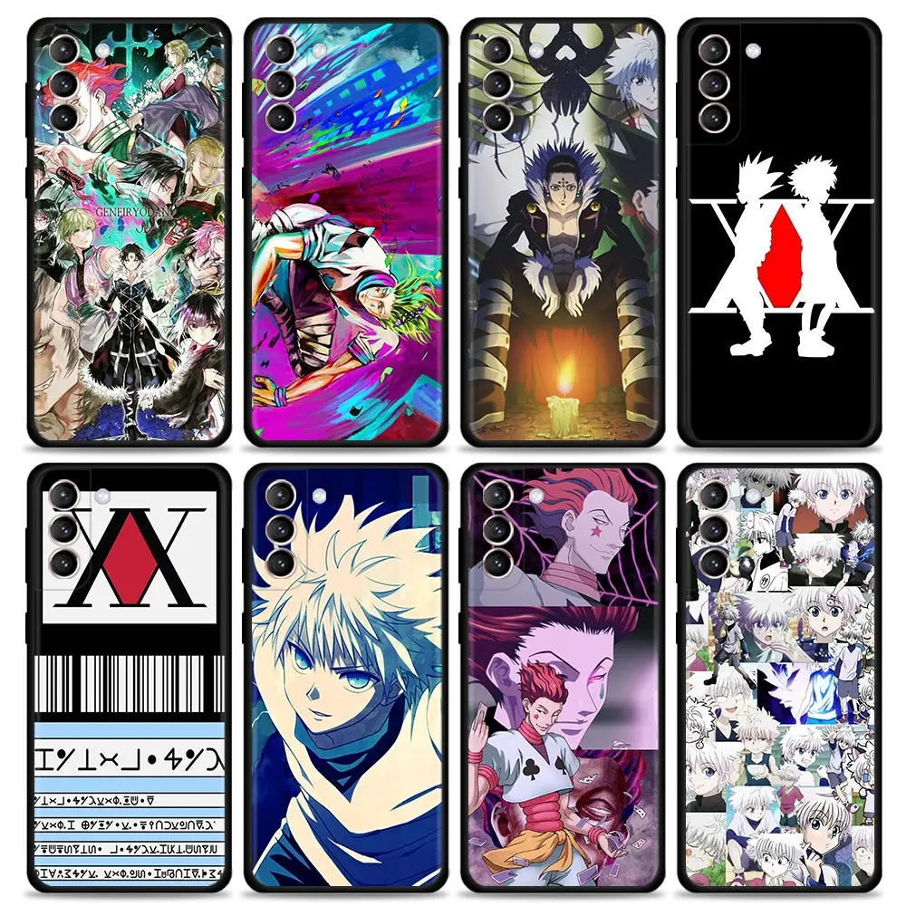Чехол для Samsung S21 S20 Ultra S10 Plus S20FE бампер черный чехол Galaxy S10e S9 S8 S7 Caso Hisoka HxH аниме collage