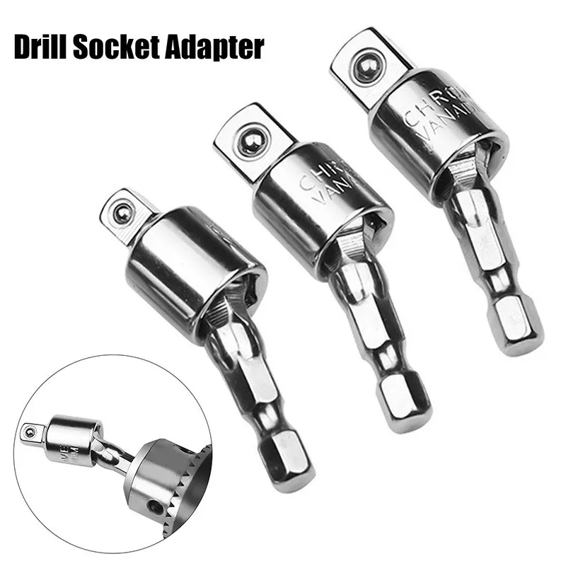 1/4'' 3/8'' 1/2" Electric Drill Socket Adapter For Impact Driver Square Socket Drill Bits Rotatable Extension Socket Wrenches
1/4'' 3/8'' 1/2" Electric Drill Socket Adapter For Impact Driver Square Socket Drill Bits Rotatable Extension Socket Wrenches