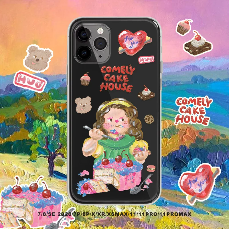 Cartoon Girl Cake Pattern Silicone Soft Phone Case For iPhone 7 8 Plus 2020 SE X XR XS Max 11 11Pro Max 12 12Pro Max Pro Mini
Cartoon Girl Cake Pattern Silicone Soft Phone Case For iPhone 7 8 Plus 2020 SE X XR XS Max 11 11Pro Max 12 12Pro Max Pro Mini