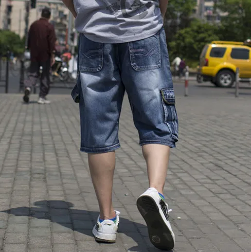 Plus Size Men Summer Baggy Shorts Jeans Bermuda Mens Loose Denim Shorts Hombre Knee Length Cargo Short Pant Side Poccket 46 44
Plus Size Men Summer Baggy Shorts Jeans Bermuda Mens Loose Denim Shorts Hombre Knee Length Cargo Short Pant Side Poccket 46 44