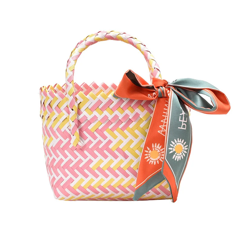 Woven Vegetable Basket Women's Bag New Fashion Summer Net Red Fashion Versatile Handbag Foreign Style Beach Bag
Woven Vegetable Basket Women's Bag New Fashion Summer Net Red Fashion Versatile Handbag Foreign Style Beach Bag